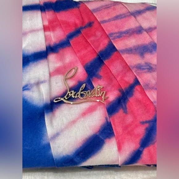 Christian Louboutin BouBou Bazin Clutch / tie dye - Picture 5 of 12